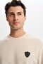 Ar-Ma Men's Crew Neck Sweatshirt Basic Without Print Without Pockets Knitted Fabric Regular Fit 65% Cotton 35% Poly - 2