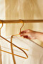 8 Pieces Gold Metal Clothes Hangers, Garment Hangers 21.5X42X1 - 2