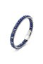 Lapis Natural Stone Woven Chain Men's Steel Bracelet - 21 cm - 5