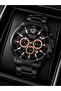 Men's Wristwatch Steel Band Black Color with Function Calendar and Gift Box - 2