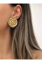 Special Series Sun Spiral Stone Detailed Earrings - 2
