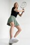 High Waist Pleated Tennis Skirt Shorts Skirt |   Mini Sports & Casual - 2