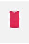 Girl's Knitted Blouse with Back Detail Red 6026 - 2