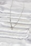 Brass Silver Color Drop Model Women's Necklace - 2