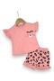 Baby Girl Printed Summer Clothes 6-9-12-18-24 Months Ruffle Detailed 100% Cotton 2-Piece Top and Bottom Set - 4