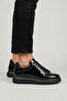 High Quality Alexander Model Thick Sole Lace-Up Men's Sneaker Black Patent Leather - 3