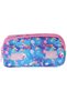 Kids Stylish Pencil Bag with Carrying Strap for Girls, Coral and Mermaid Print (Pink - Blue) - L5325 - 4