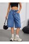 Women's Relaxed Fit Acid Wash Denim Shorts - 5