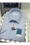 Classic Short Sleeve Linen Cotton Breathable Fabric Gift Boxed Men's Shirt Fs-004572 - Blue - 2