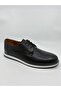 Black Needle Printed Men's Leather Shoes