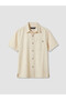 Beige Regular Fit Men's Jean Shirt - 2