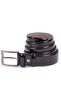 Dmk26-301 Black Patent Leather 3.5 cm Faux Leather Men's Belt - 2