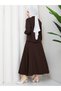 Women's Pocket Detailed Zippered Jacket and Skirt Islamic Clothing Two-Piece Set - 7