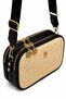 Black Straw Women's Crossbody Multi-Compartment Shoulder Bag |   Daily Use Stylish Design