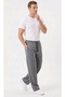 Men's Baggy Front Piping Detailed 4-Season Comfortable Fit Wide-Leg Sweatpants - 4