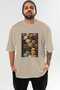 For Dog Lovers 30 Front Dog Prints Beige Oversize T-Shirt 100% Cotton Unisex Dog Lover Premium Design - 2
