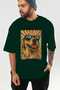 For Dog Lovers 31 Front Dog Print Green Oversize T-Shirt 100% Cotton Unisex Dog Lover Premium Design - 6