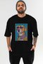 For the Love of Dogs 61 Front Dog Printed Black Oversize T-Shirt 100% Cotton Unisex Dog Lover Premium Design - 2