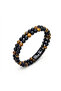 Double Onyx and Tiger's Eye Steel Men's Premium Masculine Bracelet 01836 - 4