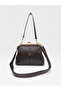 Brown Women's Scholarship 4-Compartment Adjustable Crisscross Straps Soft Faux Leather Shoulder and Crossbody Bag - 3