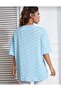 Tiny Heart Printed Women's Oversize Red Salas T-shirt Boyfriend - 2