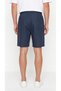 Men's Navy Blue Color 100% Cotton Linen Muslin Shorts with Back Pockets and Laces - 6