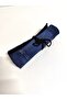 Navy Blue Patchwork Denim Design Roll-Up Brush Holder Pen Holder - 5