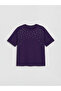 Original Oval Collar Stone Embroidered Girls' T-Shirt