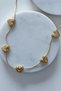 Women's Heart Detailed Snake Chain Necklace Gold Color Tarnish Resistant Steel 40+5 cm Adjustable 1076 - 2