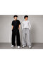 2-Piece Black Gray Wide Leg Men's Sweatpants Full Fit