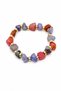 Colorful Natural Stone Look Beaded Bracelet – Bohemian Women's Bracelet with Gold Color Detail – Handmade Style Jewelry - 2