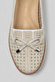 Stepsoft Comfort - Women's Orthopedic Sole Laser Cut Genuine Leather Look Casual Ballerinas - Laofer - 8