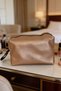 Champagne Colored Metallic Cosmetic Bag Multi-Purpose Travel Organizer - 5