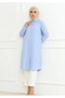 Long Hijab Tunic with Hidden Buttons - 2