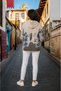 Women's 4/3 Capri Sleeve Hooded Italian Style Zippered Cotton Thin Fabric Jacket - 2