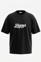 Graffiti Legend Design Back Printed Cotton Black Oversize T-Shirt