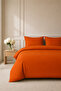 Elif Satin Plain Double Buttoned Duvet Cover Set, Duvet Cover, 100% Cotton, 83 Threads - 2