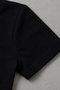 Square Neck Black Lace Detailed Bowknot Short Sleeve 100% Cotton Lycra Crop Blouse - 5