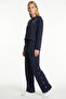 Wide-Leg Knitted Trousers with Snap Buttons on the Sides and Elastic Waist - 2
