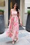 Women's Floral Patterned Lined Woven Dress