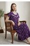 Women's Floral Print Long Nightgown Short Sleeve Sleep Dress Comfortable Soft Sleepwear Elegant Home Dressing Gown for Lounge Sleep - 4