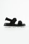 Zarie Women's Velcro Genuine Leather Sandals Black Suede