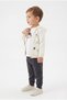 Boys' 3-Piece Tracksuit Set Long Sleeve Crew Neck Embroidered T-Shirt - Hooded Zipper - 3