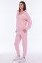 Women's Cotton Hooded Stripe Detailed Tracksuit Set Pink -8521 - 2