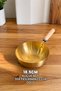 3 Pcs Gold Pan Set - Japanese Style Gold Wok Pan - Full Round Pan - 304 Stainless Steel Professional Wooden Handle - - 5