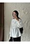 Women's Bow-Tie Look Double Collar Hijab Shirt - 7