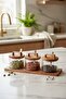 Avora Luxury 3-Piece Round Glass Spice Set with Acacia Stand (3 X 450 ml) - 3