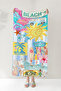 Tropical Surf Sea Shell Beach Towel - Bohemian Summer Themed Turquoise Pink Beach Cover-Up - 6