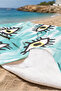 Nazar Eye Motif Beach Towel Coverlet - Bohemian Turquoise Modern Quick-Drying Microfiber Towel Coverlet - 5