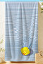 Striped Marine Beach Towel - Navy Blue White Minimalist Pool Sea Bath Quick Drying Beach Cover - 6